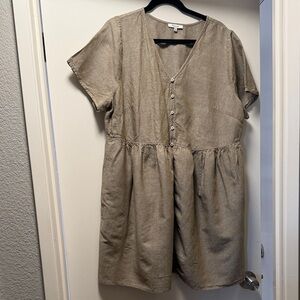 Madewell Linen Blend Dress MD388